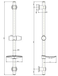 Душевой гарнитур Kerama Marazzi Sonata P4CR121KM хром